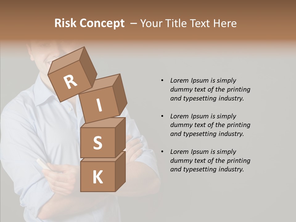 Man Caucasian One PowerPoint Template