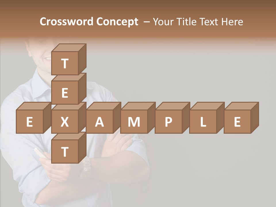 Man Caucasian One PowerPoint Template