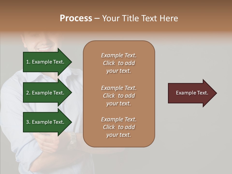 Man Caucasian One PowerPoint Template