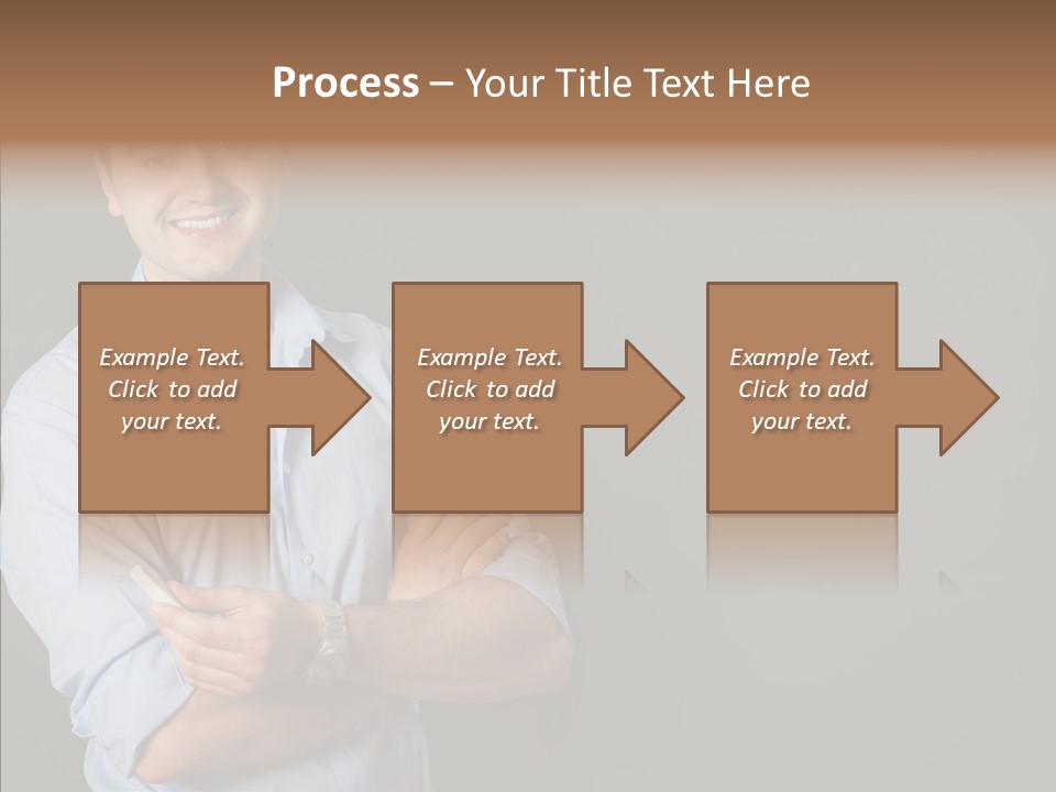Man Caucasian One PowerPoint Template