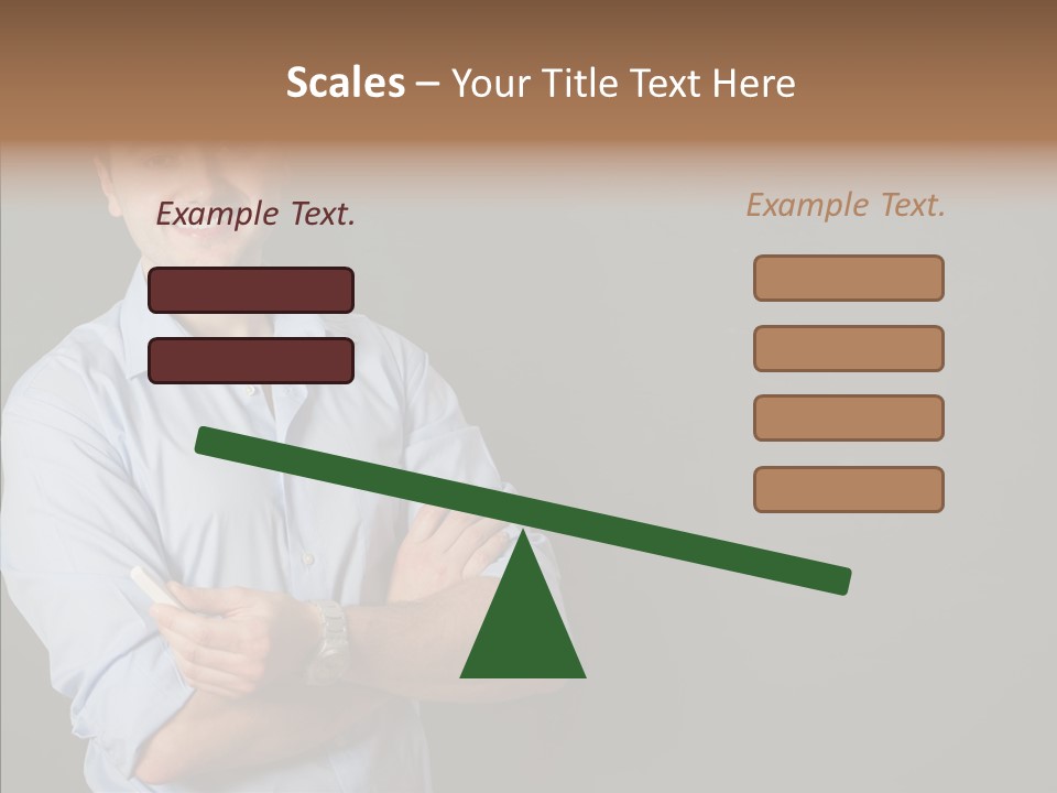 Man Caucasian One PowerPoint Template