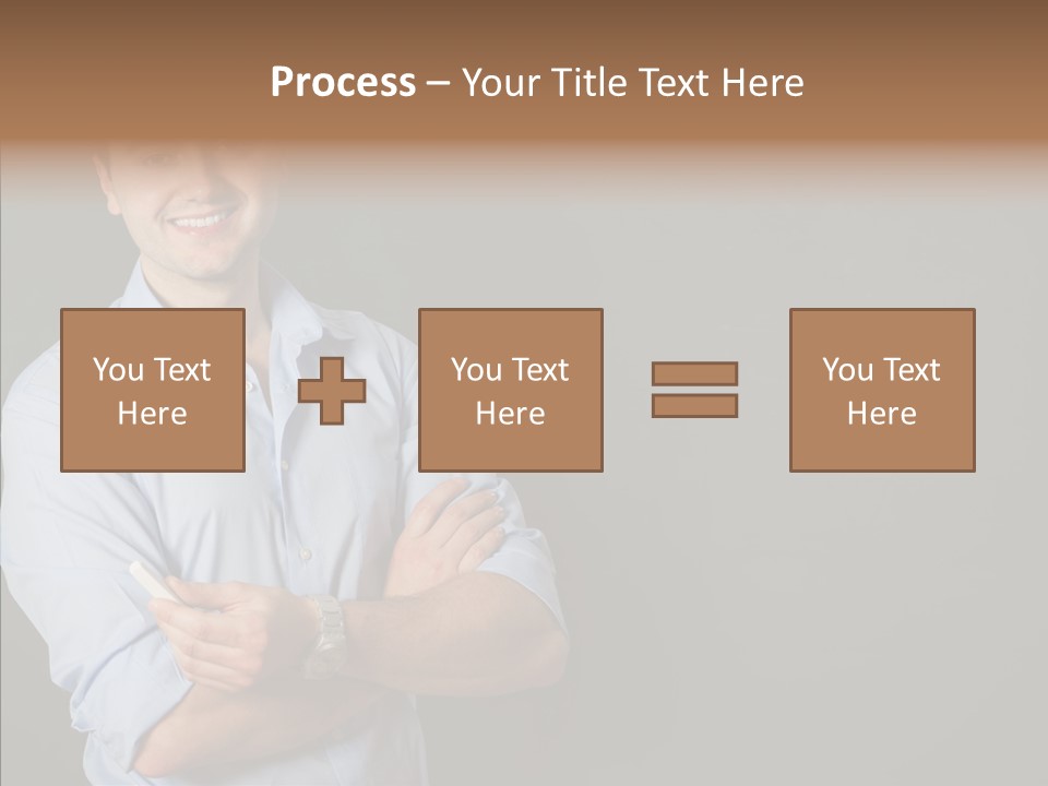 Man Caucasian One PowerPoint Template