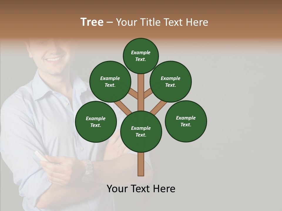 Man Caucasian One PowerPoint Template