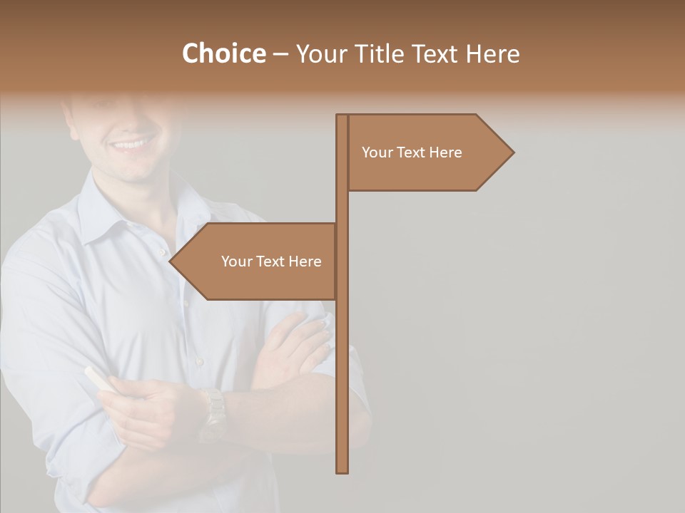 Man Caucasian One PowerPoint Template