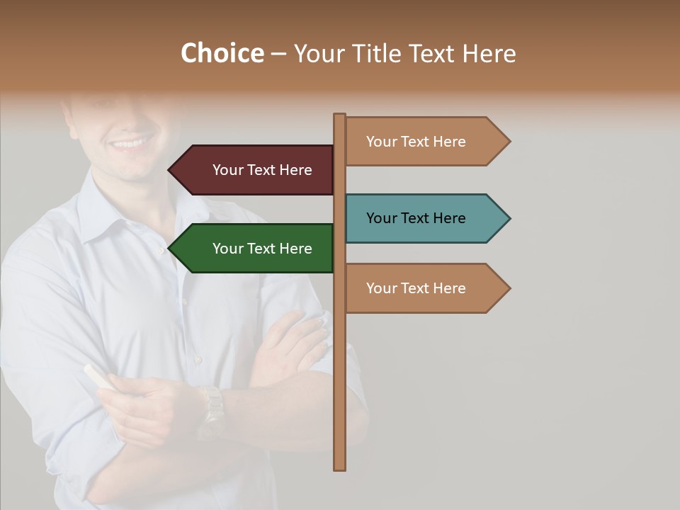 Man Caucasian One PowerPoint Template