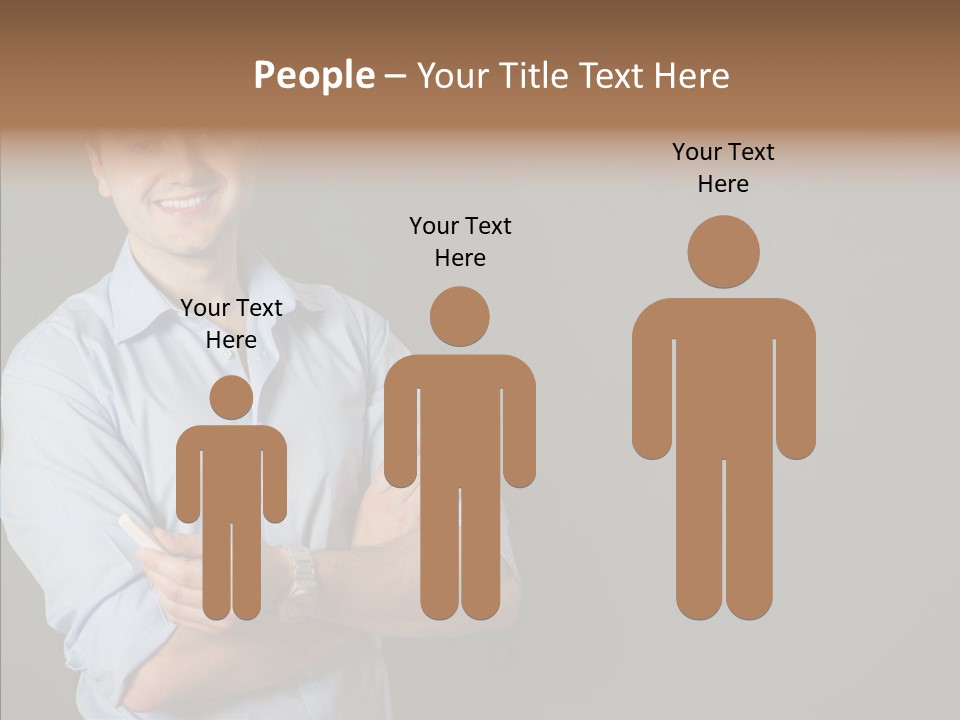 Man Caucasian One PowerPoint Template