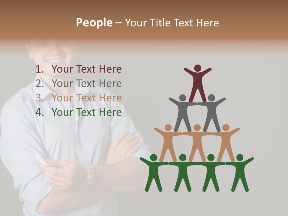 Man Caucasian One PowerPoint Template