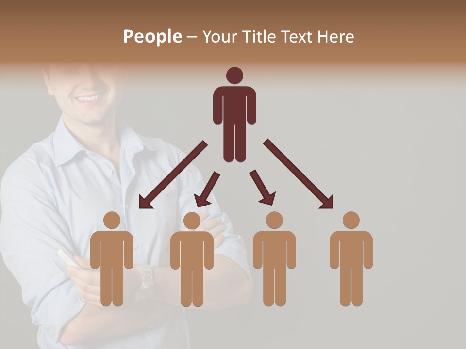 Man Caucasian One PowerPoint Template