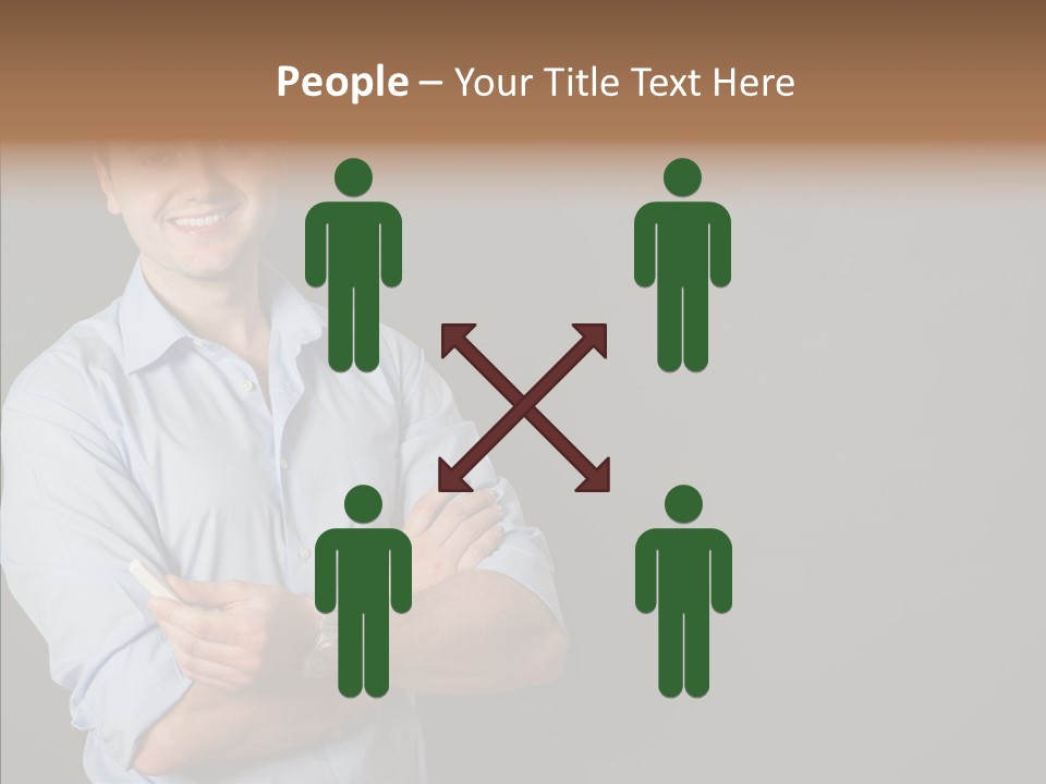 Man Caucasian One PowerPoint Template