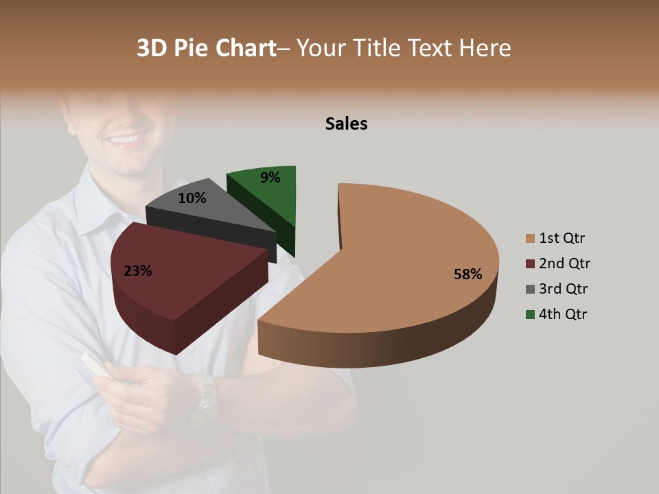 Man Caucasian One PowerPoint Template