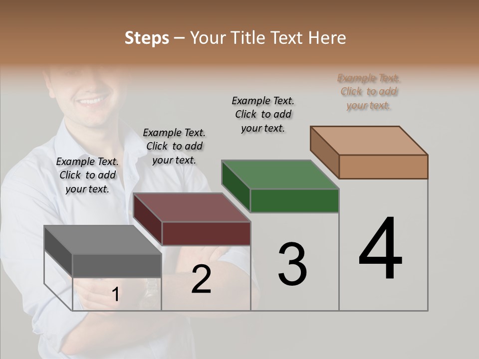 Man Caucasian One PowerPoint Template