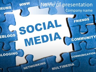 Jigsaw Networking Media PowerPoint Template