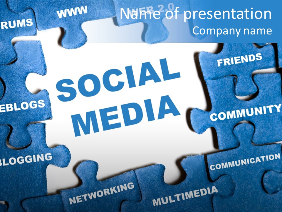 Jigsaw Networking Media PowerPoint Template