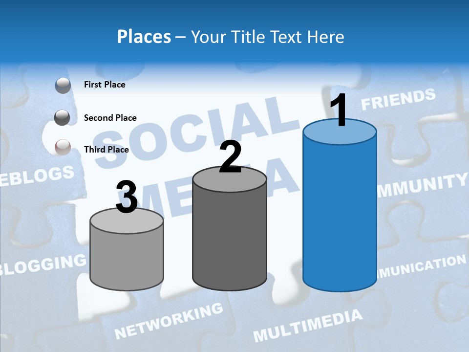 Jigsaw Networking Media PowerPoint Template