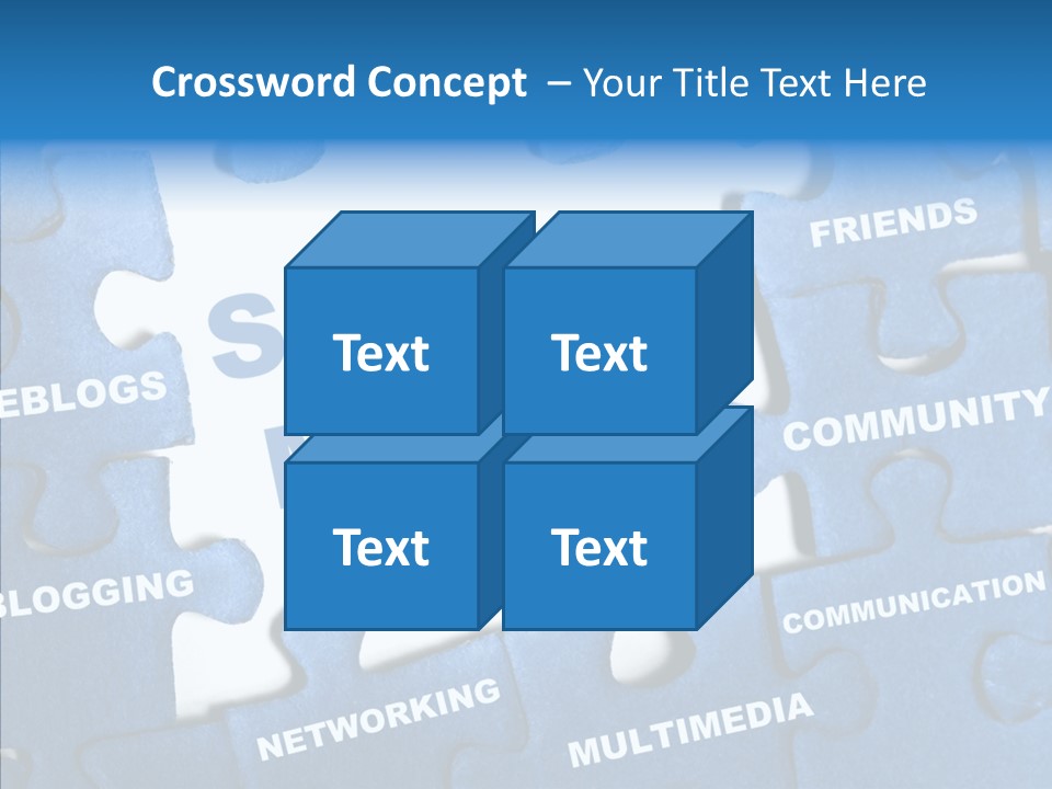Jigsaw Networking Media PowerPoint Template