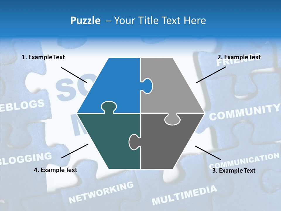 Jigsaw Networking Media PowerPoint Template