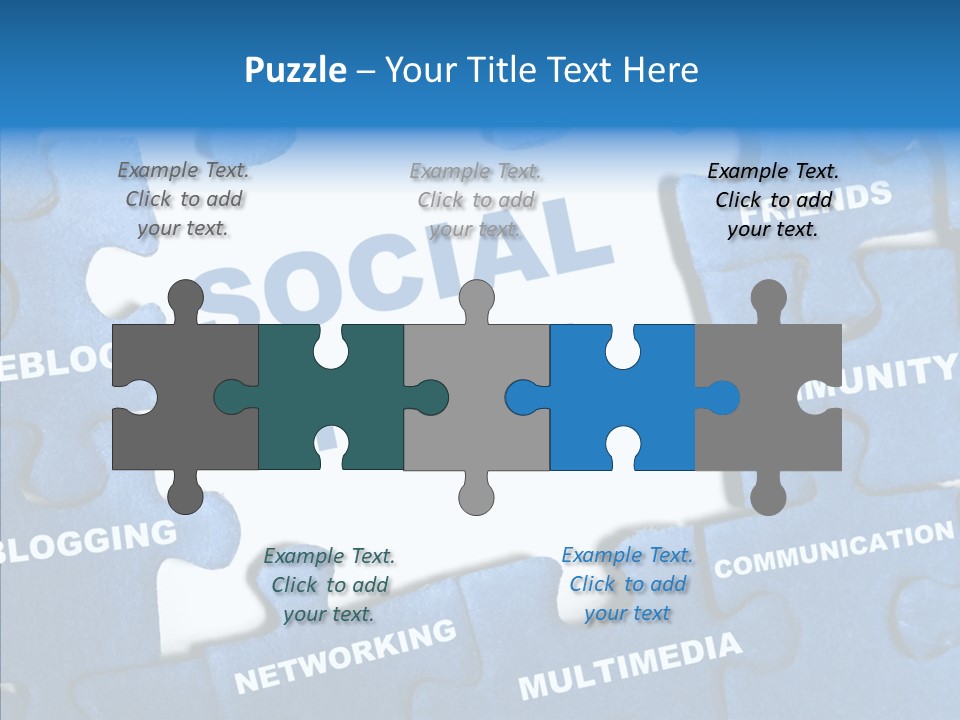 Jigsaw Networking Media PowerPoint Template