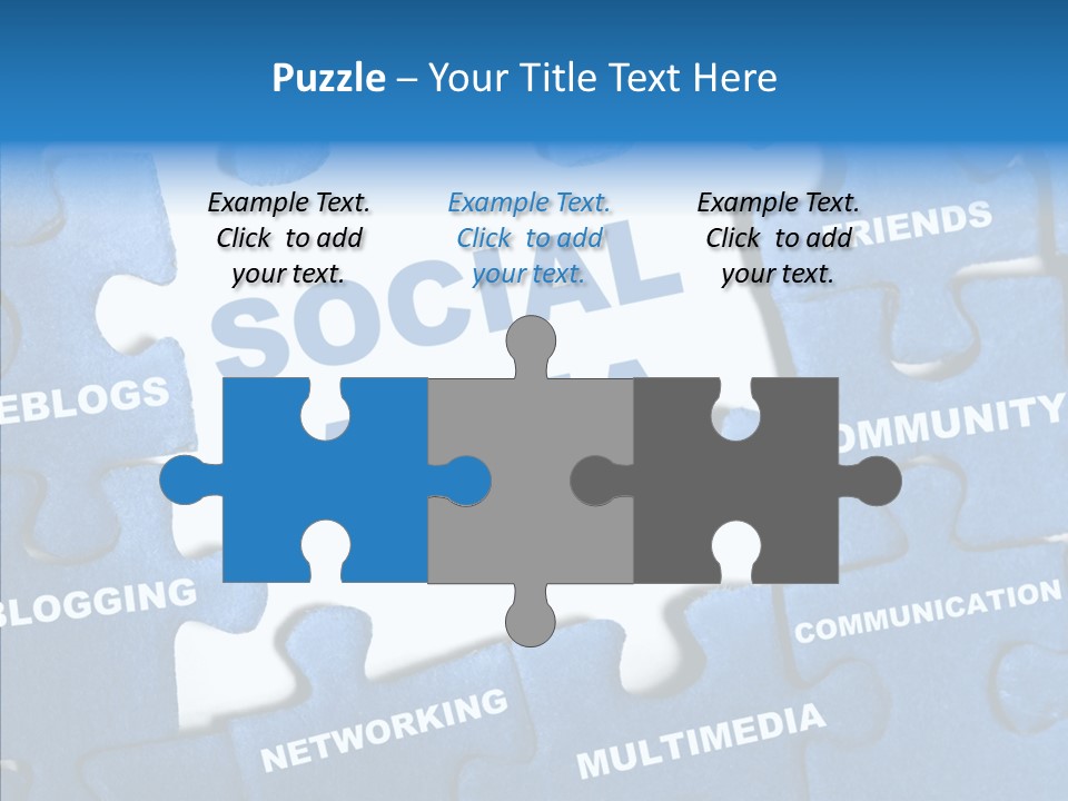 Jigsaw Networking Media PowerPoint Template