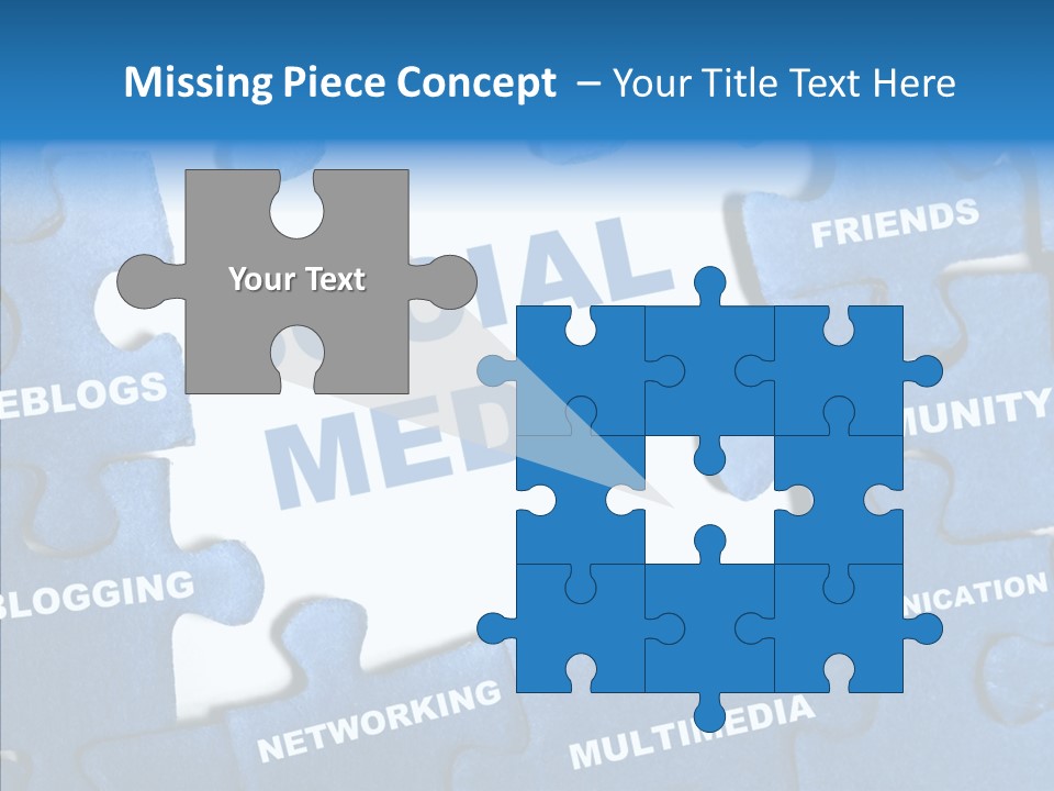 Jigsaw Networking Media PowerPoint Template