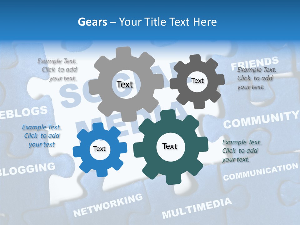 Jigsaw Networking Media PowerPoint Template
