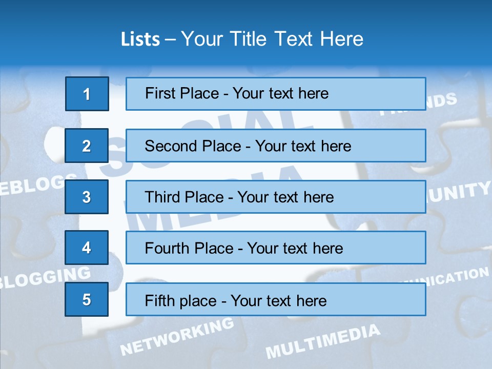 Jigsaw Networking Media PowerPoint Template