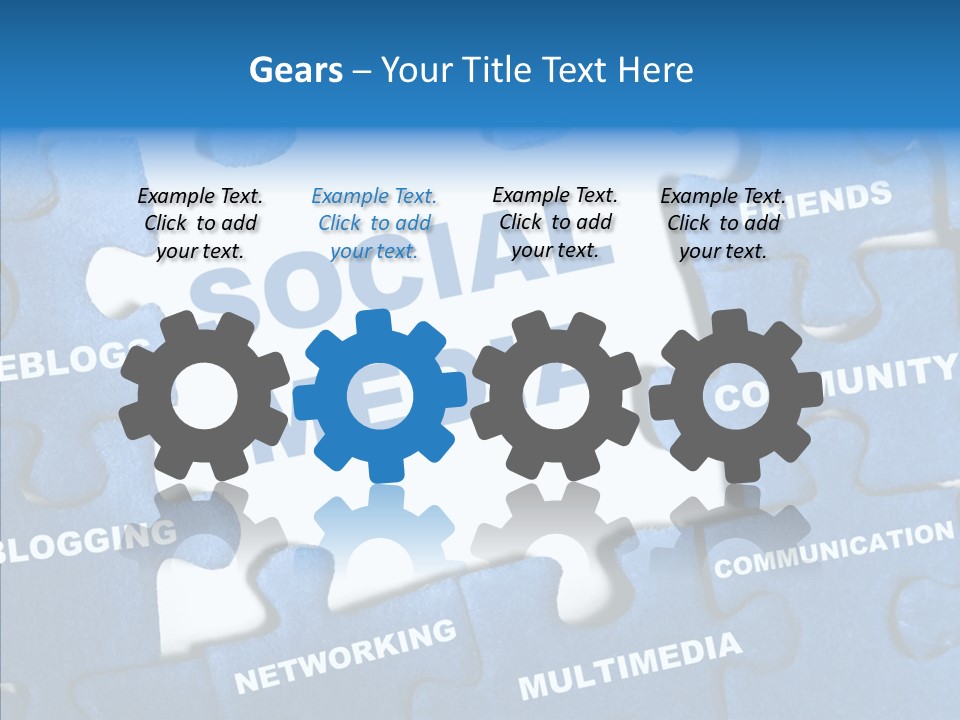 Jigsaw Networking Media PowerPoint Template