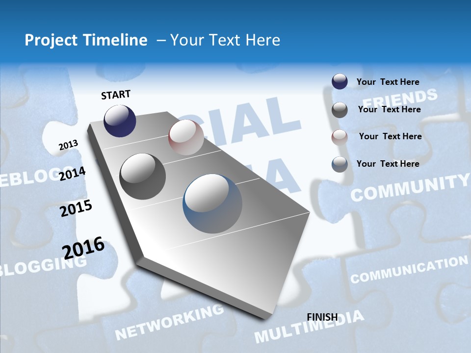 Jigsaw Networking Media PowerPoint Template