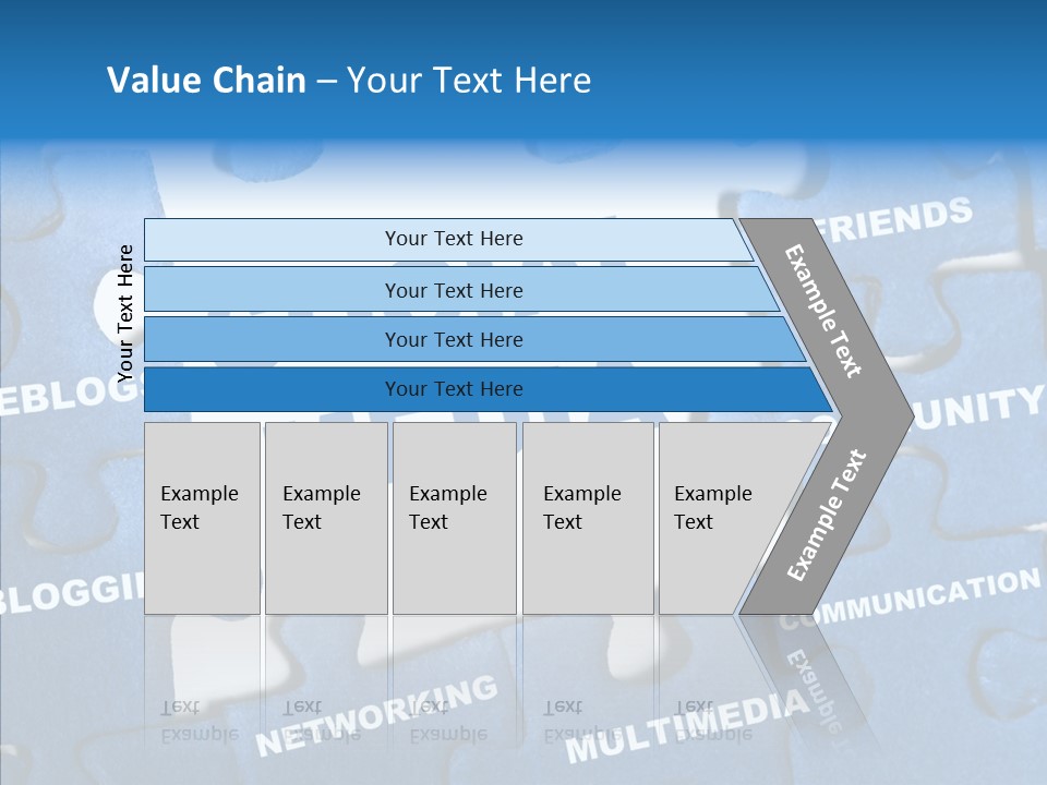 Jigsaw Networking Media PowerPoint Template