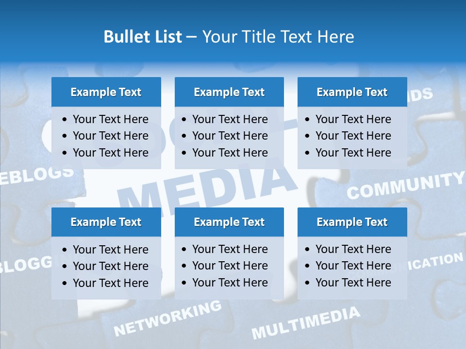 Jigsaw Networking Media PowerPoint Template