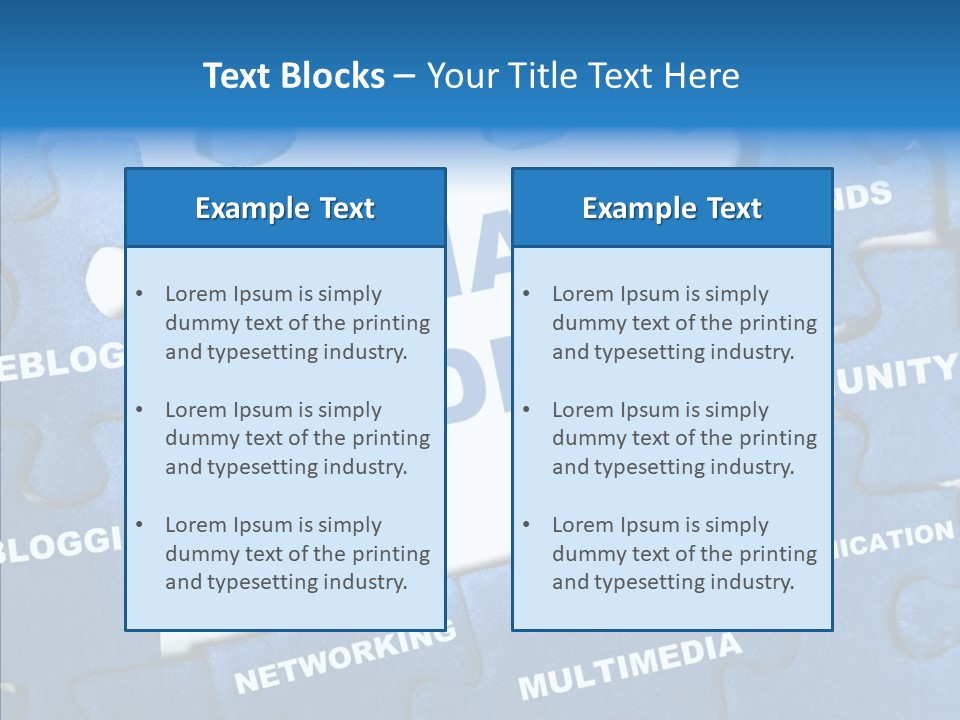Jigsaw Networking Media PowerPoint Template