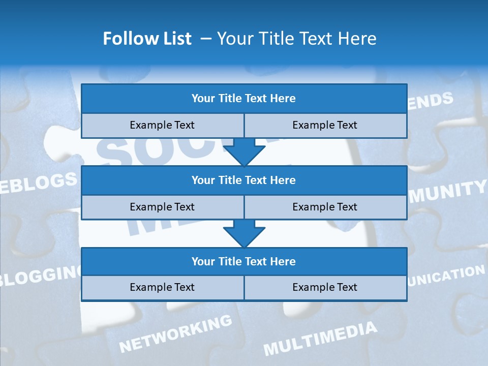 Jigsaw Networking Media PowerPoint Template