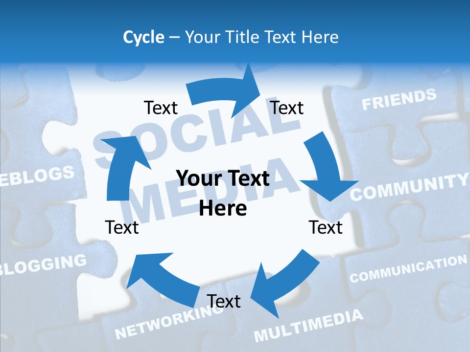 Jigsaw Networking Media PowerPoint Template