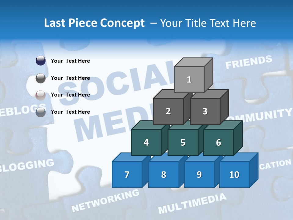 Jigsaw Networking Media PowerPoint Template