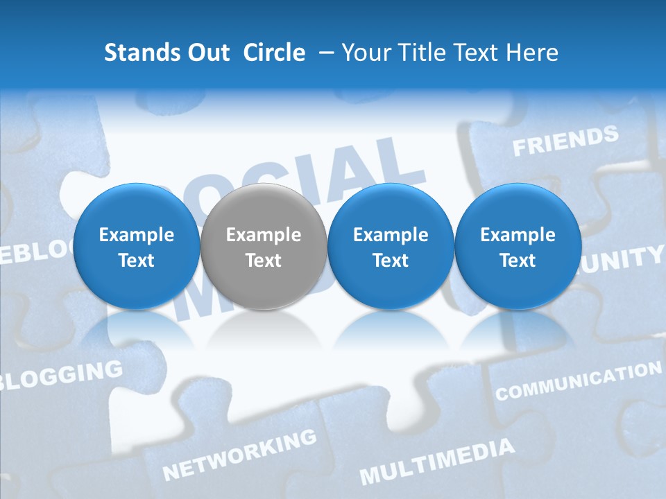 Jigsaw Networking Media PowerPoint Template