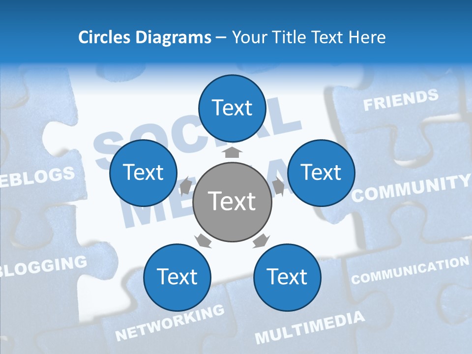 Jigsaw Networking Media PowerPoint Template