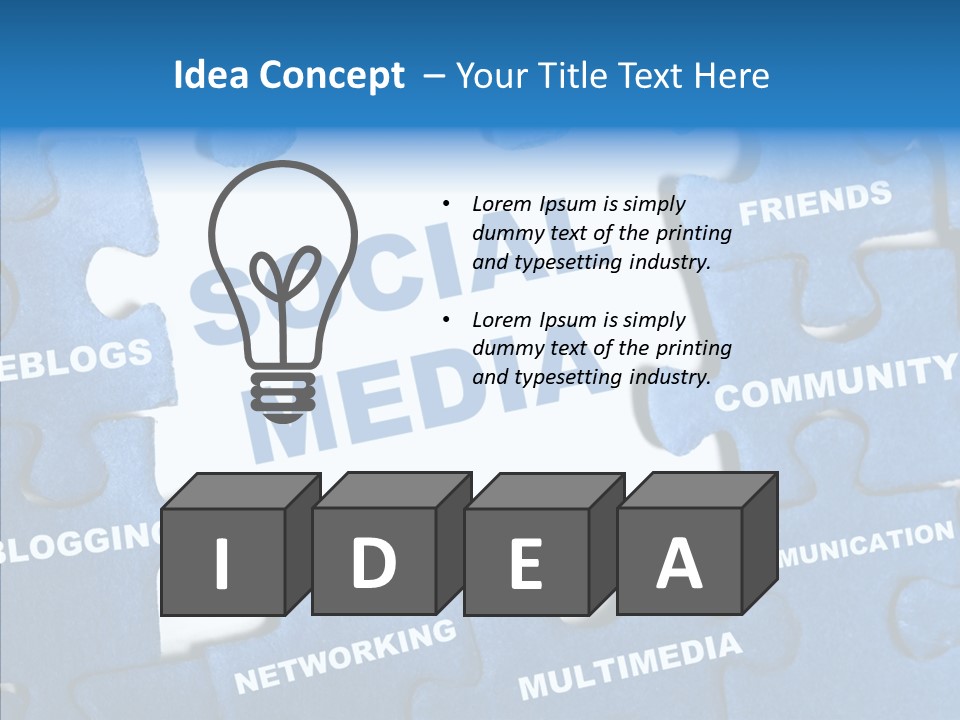 Jigsaw Networking Media PowerPoint Template
