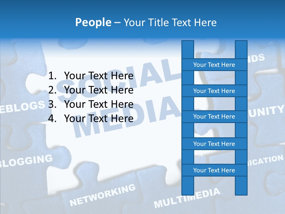 Jigsaw Networking Media PowerPoint Template