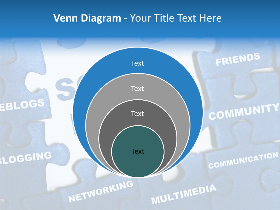 Jigsaw Networking Media PowerPoint Template