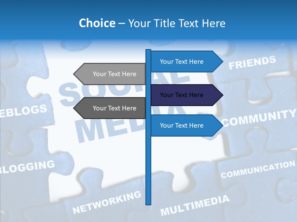 Jigsaw Networking Media PowerPoint Template
