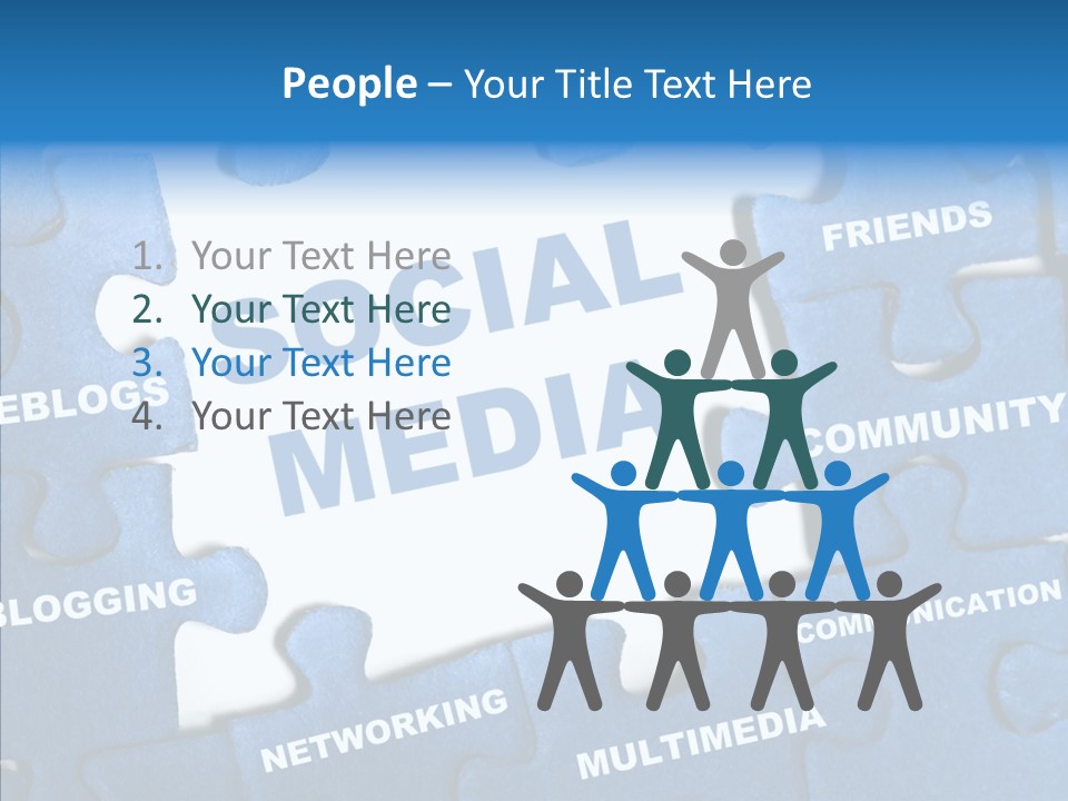 Jigsaw Networking Media PowerPoint Template