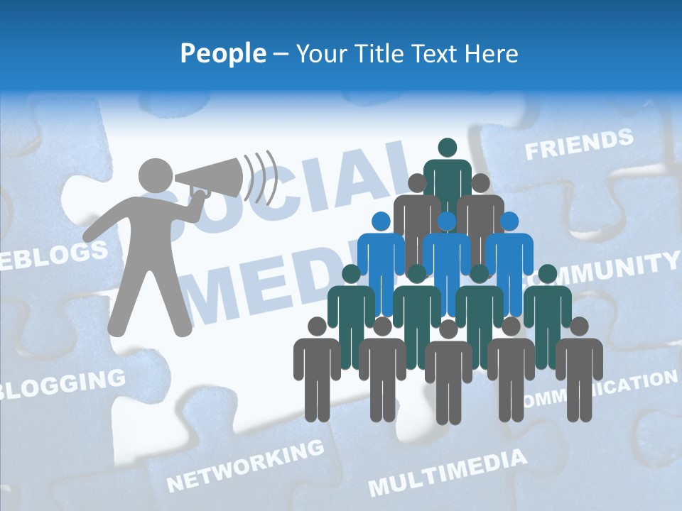 Jigsaw Networking Media PowerPoint Template