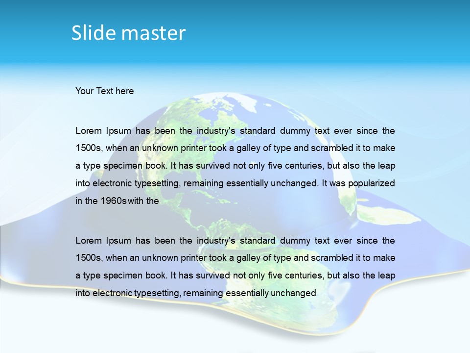 Tree Hugger Carbon Temperature PowerPoint Template