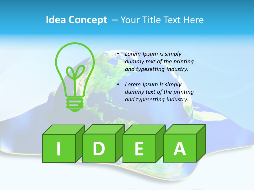 Tree Hugger Carbon Temperature PowerPoint Template