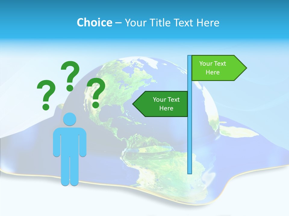 Tree Hugger Carbon Temperature PowerPoint Template
