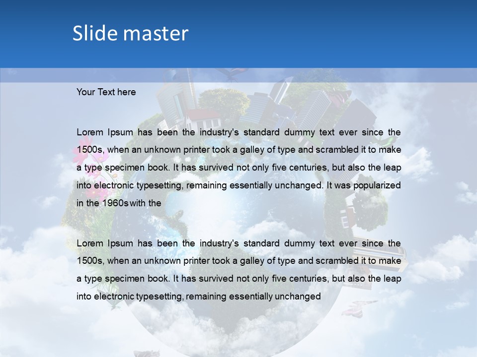 Map Space Sky PowerPoint Template
