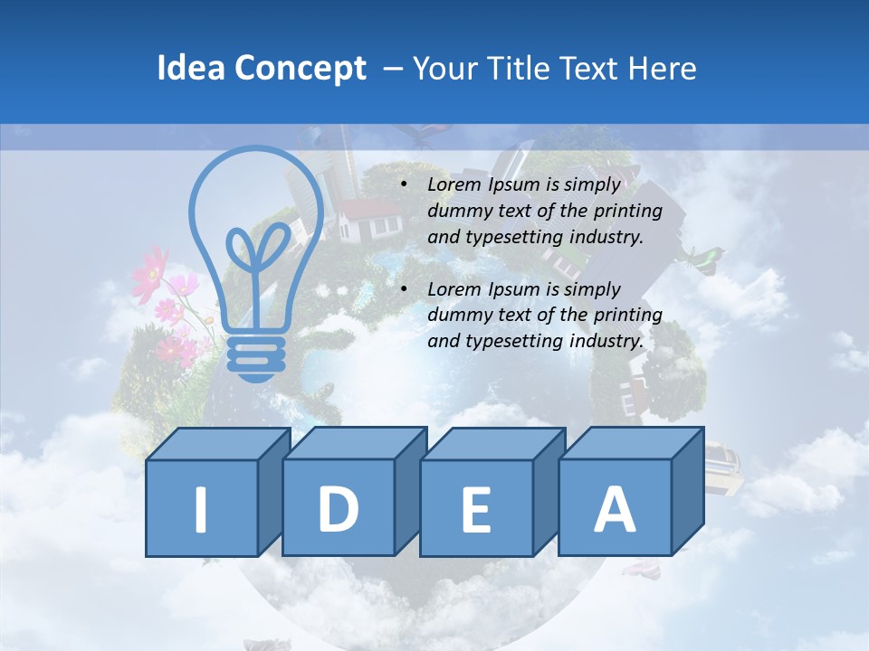 Map Space Sky PowerPoint Template