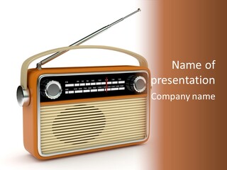 Image Radio Number PowerPoint Template