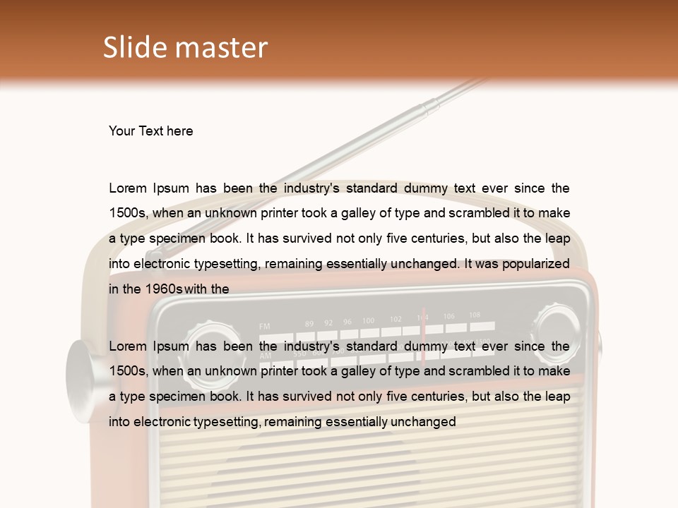 Image Radio Number PowerPoint Template