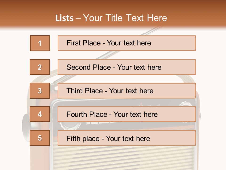 Image Radio Number PowerPoint Template