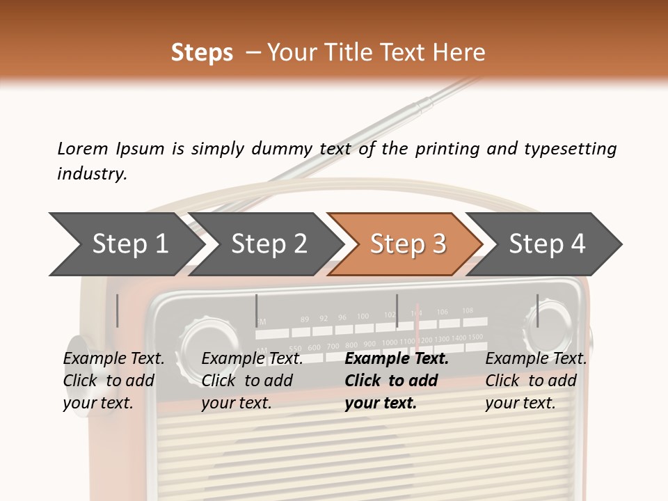 Image Radio Number PowerPoint Template